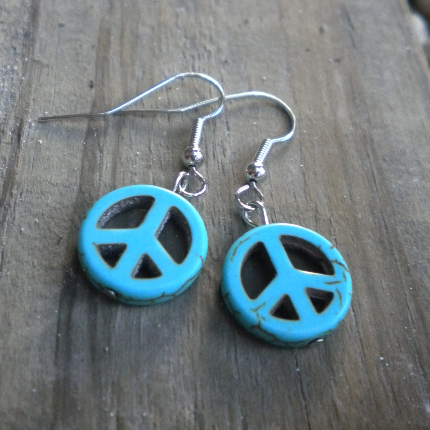 Peace Out Turquoise Earrings