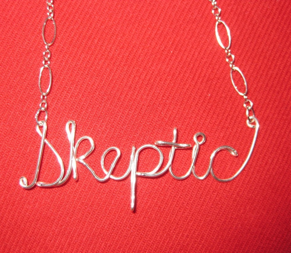 Silver Skeptic Necklace