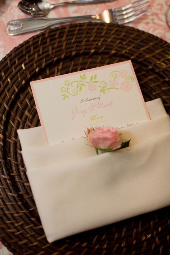 Floral Vine Menu - DIY Printable Il_570xn