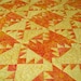 Handmade Patchwork Quilt Kansas Troubles in Yellow and Poppy Batik Made for You