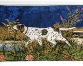 Vintage Velvet Hunting Dog Tapestry