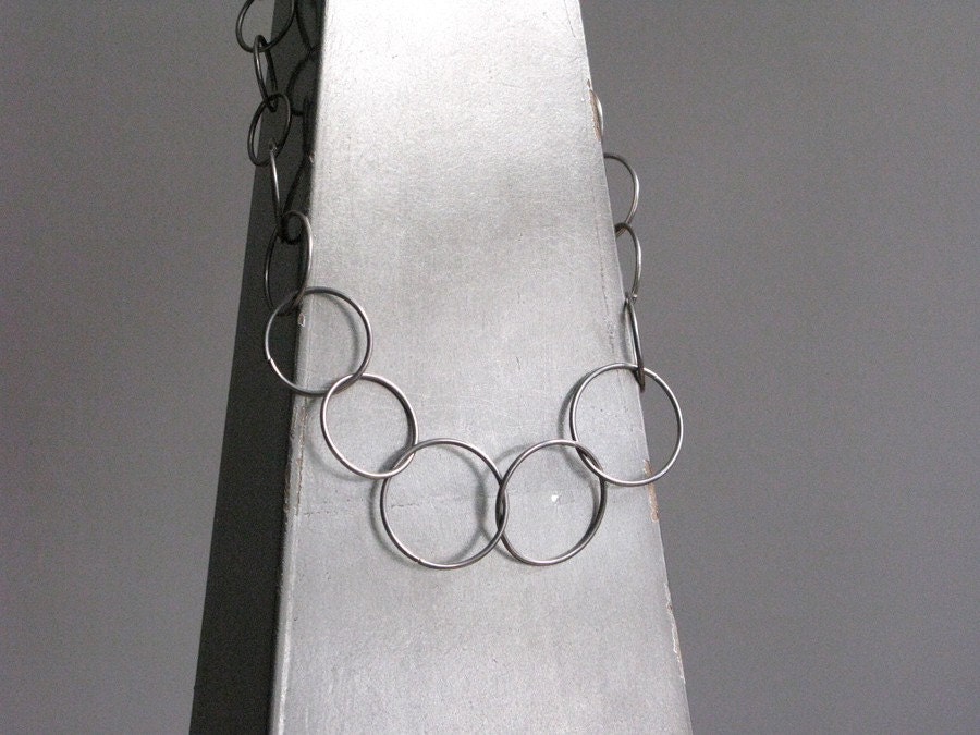 Vintage Modernist Metal Necklace