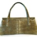 Vintage 1950's Snake Skin Handbag Purse Gold Hardware