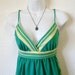 Vintage 70s Neon Mini Dress Butterfly Print Sundress Tunic Dress Summer Fashion Caron Chicago size S/M