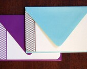 Patterned Notecard - set of 5 flat cards