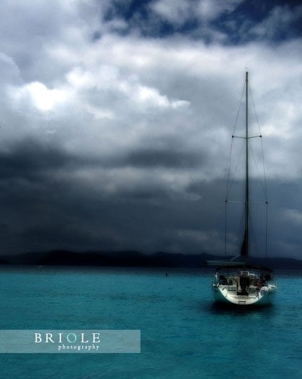 Catarmaran Sail Boat Photograph, 8x10 Landscape Print