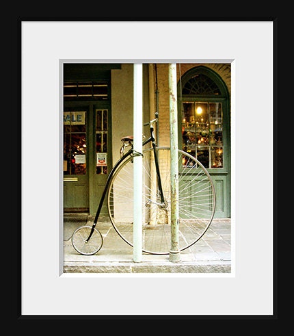 New Orleans Photography - french quarter vintage bicycle photograph new orleans art louisiana mardi gras 8x10 fine art print holiday gift