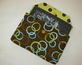 Kindle Sleeve Bag Nook E Reader Quilted Blue Green Brown