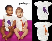 Bird onesie, Giraffe onesie