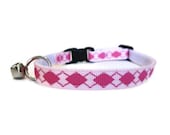 Pink Argyle Breakaway Cat Collar
