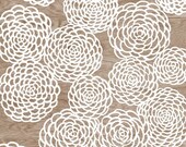 BOGO SALE - Woodgrain Faux Bois White Mum Flower Floral Art Print  -  8 x 10 - Mums the Word