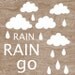 BOGO SALE - Woodgrain Faux Bois Typography Art Print - 8 x 10 - Rain Rain Go Away