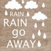 BOGO SALE - Woodgrain Faux Bois Typography Art Print - 8 x 10 - Rain Rain Go Away