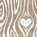 BOGO SALE - Custom Personalized Couple Initials Woodgrain Faux Bois Heart Typography Art Print  -  8 x 10 - I Wood - Anniversary, Wedding