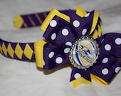 Ravens Woven Headband with Matching Detachable Bow