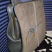 VINTAGE Hot Rod ROCKABILLY Kustom Pinstriped 1960s Purse Gray with Lavender