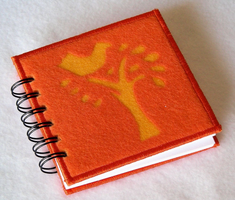Sewing notebook with felt cover, sewing machine stitch journal, 50 pages