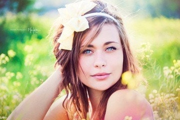 Pretty Ruffle Yellow Headband