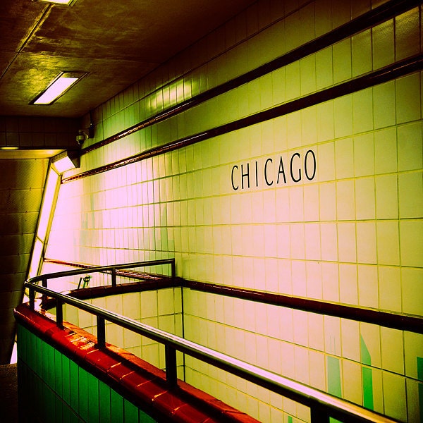 Chicago Photography- Home Decor- Chicago Subway Wall Art-   Abstract Art, under 100, Subway Decor, Office Decor- The Subway Series