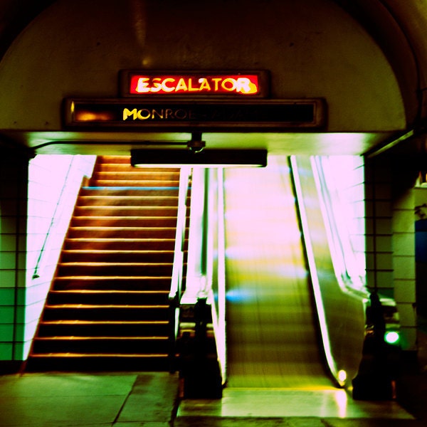 Chicago Photography- Home Decor- Chicago Subway Wall Art-   Abstract Art, under 100, Subway Decor, Office Decor- The Subway Series
