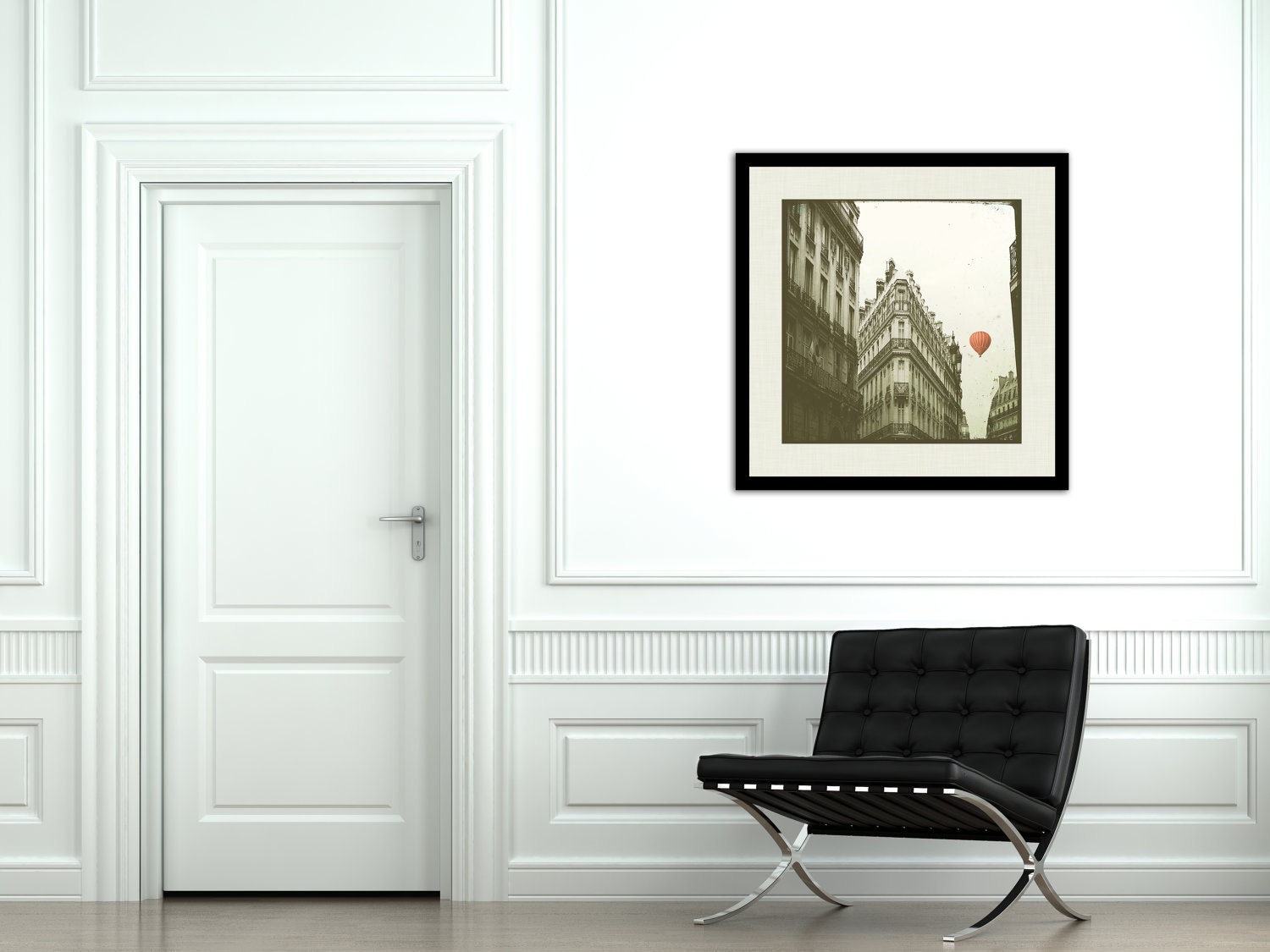 Paris Photograph- Paris France- Wall Art- French Decor-   READY TO SHIP- Paris Home Decor- 8x8 The Red Balloon