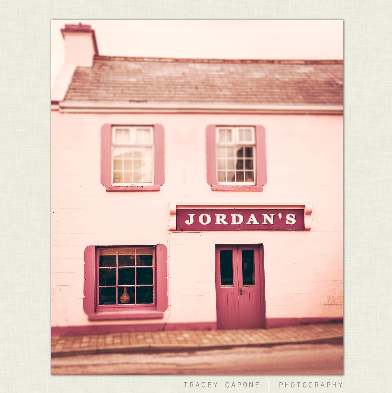 Ireland Photography - blush pink wall art, Irish pub art - Jordan's - feminine, girls room decor, kitchen wall decor, irish home decor