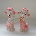Vintage Pink Poodle Salt and Pepper Shakers - Japan