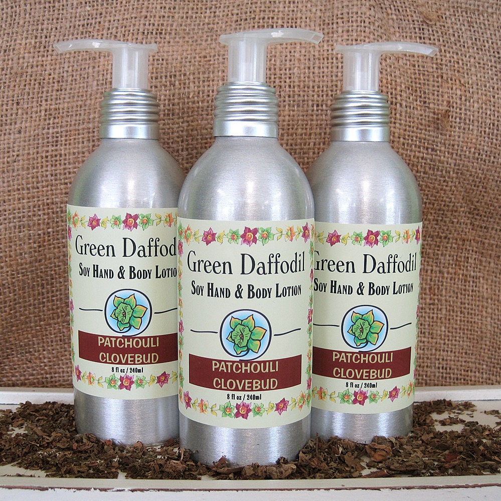 Patchouli Clovebud Soy Hand & Body Lotion - Green Daffodil - VEGAN