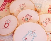 Dresses Embroidery PATTERN - Set of 5