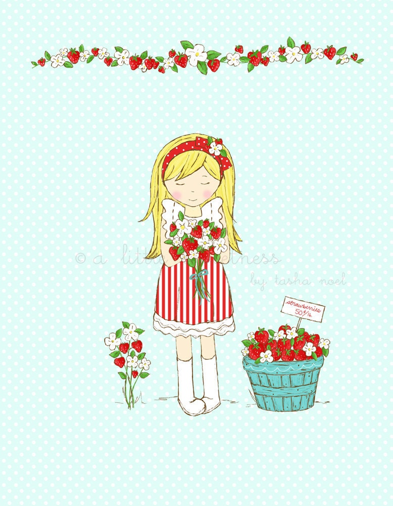 Fresh Strawberries Ilustration - Aqua