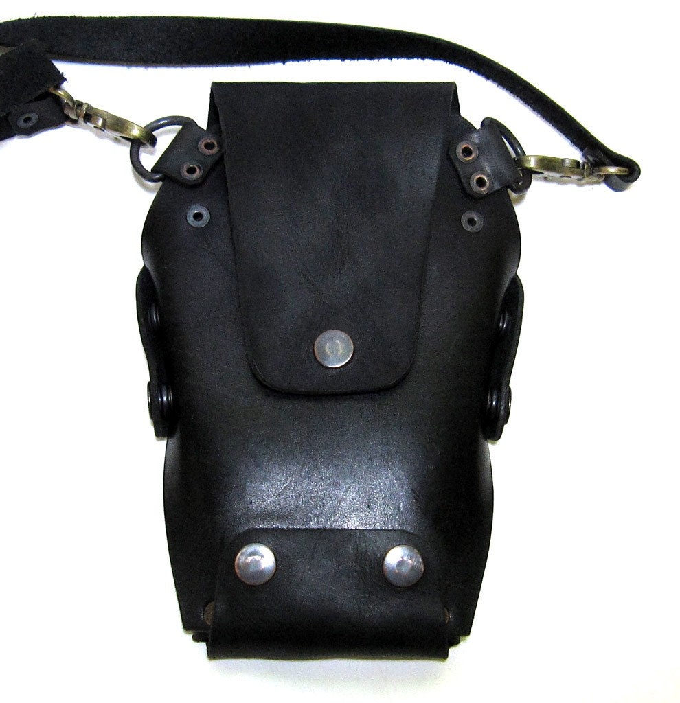 20% OFF SALE - Scissors Case/Handmade Leather Helmet Style Shear Holster for Professional Hairdresser
