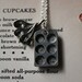 Cupcake Pan and Tiny Measuring Spoons on a Sterling Silver Plated Chain necklace