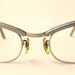 Muted Silver  1950s   Cats eye   glasses ,  USA sro brand