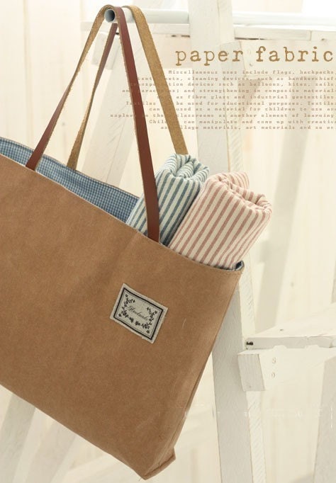 3 Cuts of Natural Kraft Paper Fabric, U1061