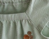 3 Yards of Lovely Water Colored Mint Stripe Cotton WIDE 142cm, U2776