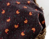 Lovely petit Chick on DAIMARU Brown Cotton WIDE 153cm, U2811