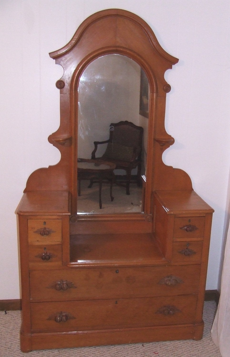 Antique Vanity Dresser Cottage Renaissance Furniture by Shabby Home Furniture at Etsy