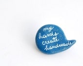 Brooch blue pin polymer clay balloon