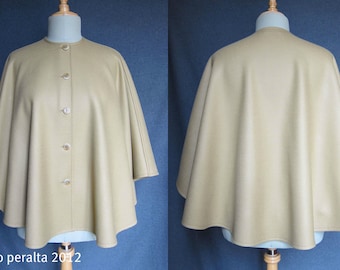 Double-faced "Collarless short cape" PATTERN