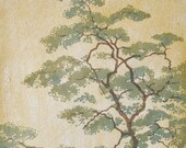 Original Hand Pulled Locust Tree Linocut Fine Art Print