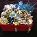Karma Box Vintage Jewelry Embellished Red Mosaic Box