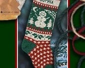 Snowman Handmade Personalized Stocking for Christmas