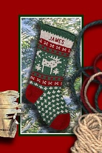 Embroidered Personalized Christmas Stocking MOOSE