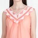 Babydoll Chiffon Nightgown - Vintage 1960s Lingerie - 60s Coral Pink Nightie - S / M