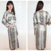 Vintage 1980s Dress - 80s Dress - Snakeskin Satin Dolman Dress with Pockets - M
