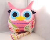 Handmade owl Stuffed Animal Doll Baby Toy plush
