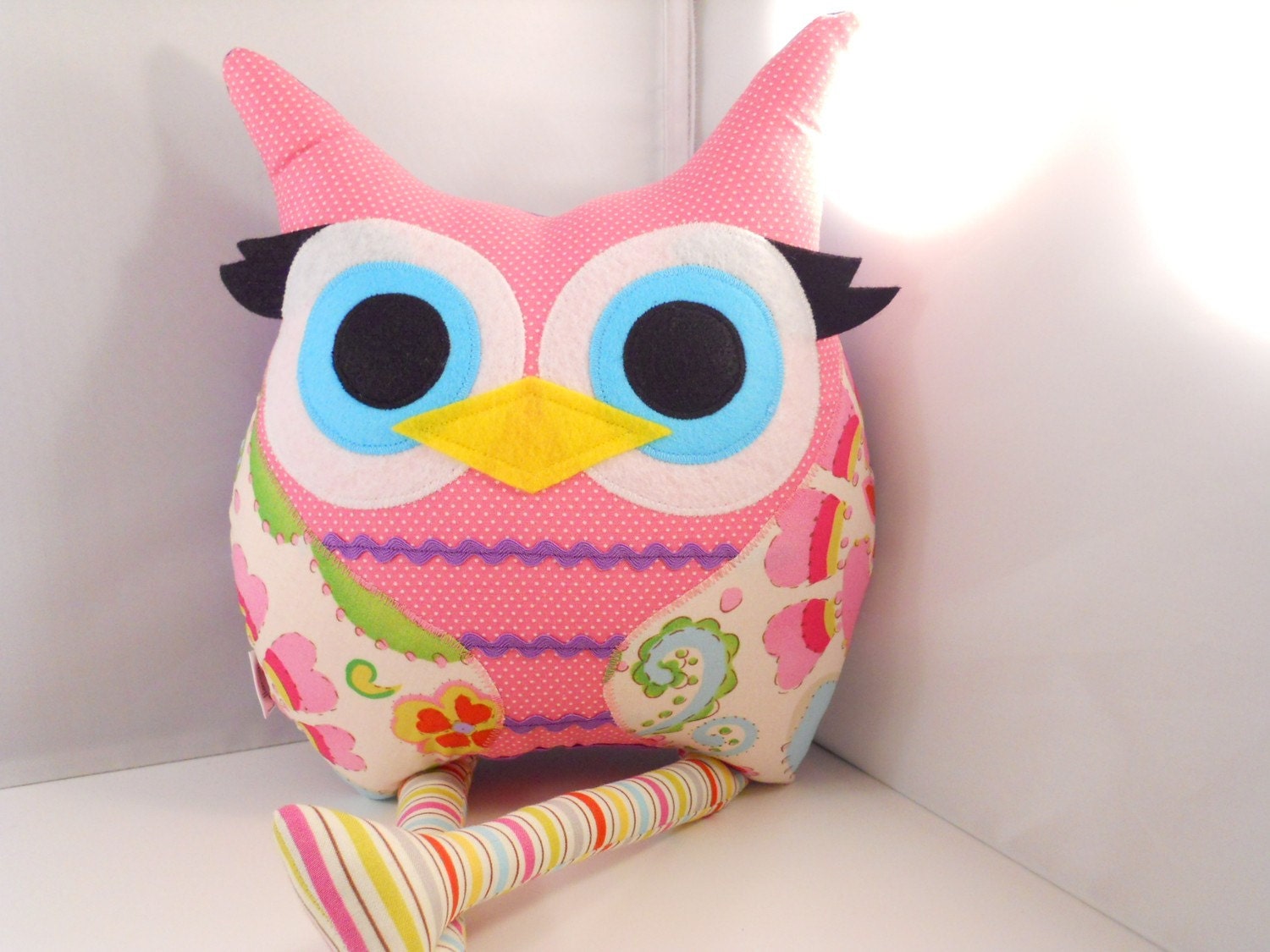 Handmade owl Stuffed Animal Doll Baby Toy plush