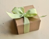 Apple Green Chevron Striped Ribbon - 5 yds