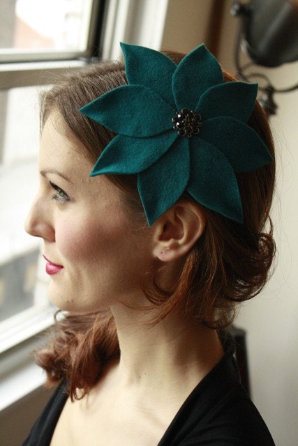 Blue Flower Fascinator/ Cocktail hat