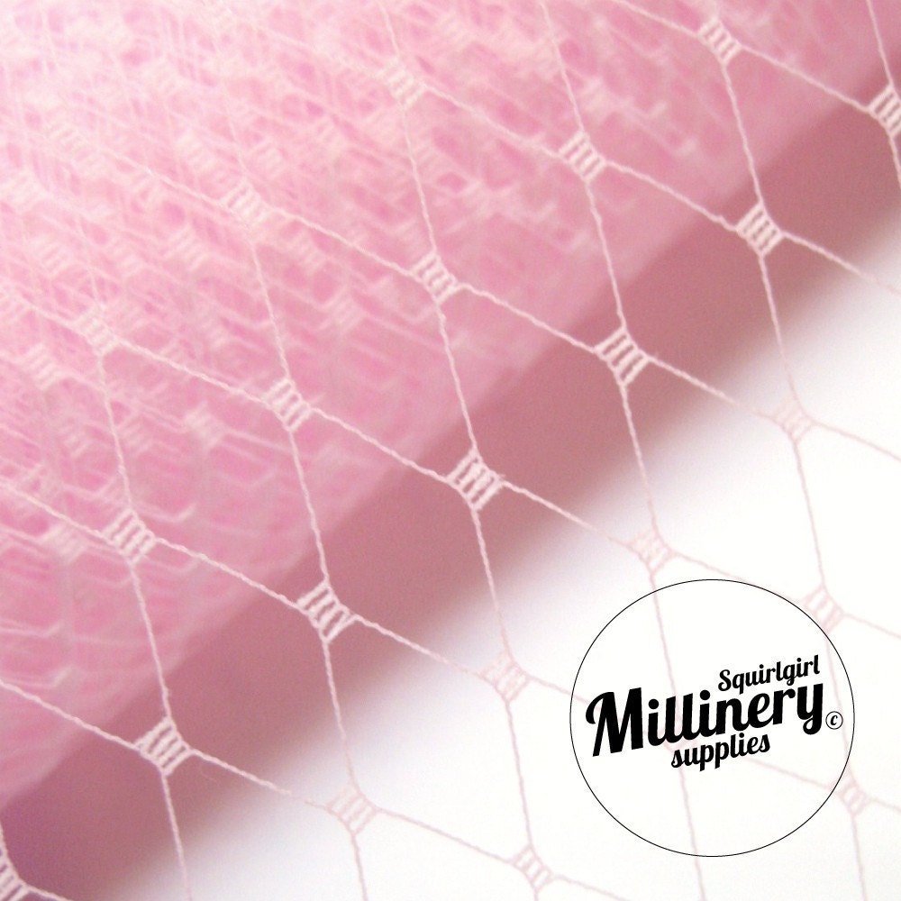 Light Pink Russian / French Veiling for wedding birdcage veils, fascinators & hats